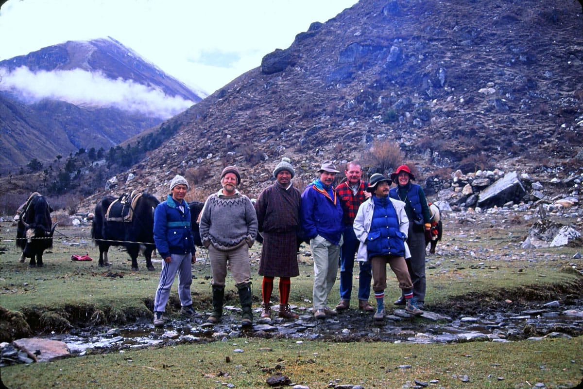 Mingma Sherpa, Bruce Bunting, and Cely Ardnt in Bhutan